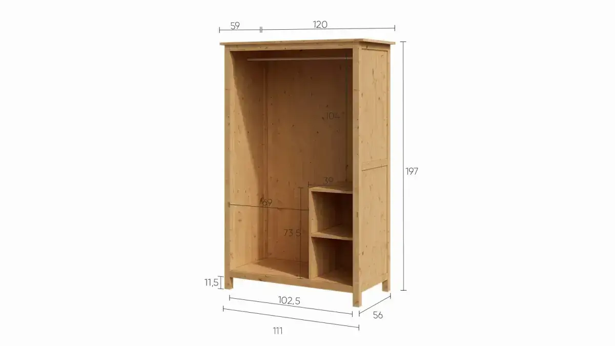 Шкаф с раздвижными дверями Terek, цвет Светло-коричневый фото - 7 - большое изображение